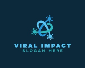 Virus Transmission Letter A logo