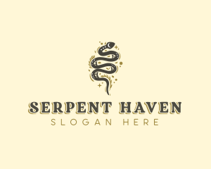 Floral Boho Serpent logo design