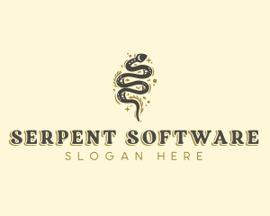 Floral Boho Serpent logo design