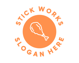 Fried Chicken Drumstick logo design