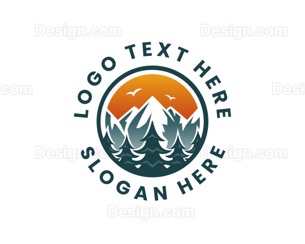 Pine Tree Alpine Mountain Logo