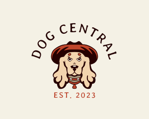 Cocker Spaniel Dog Hat logo design