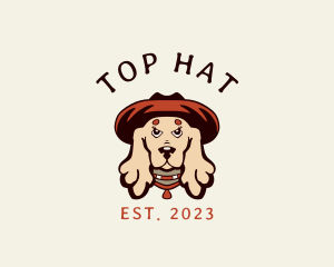 Cocker Spaniel Dog Hat logo design