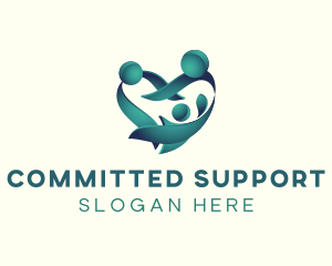 Heart Family Support logo design