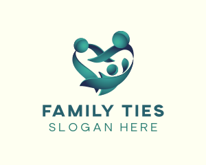 Heart Family Support logo design