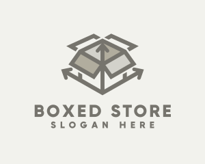 Delivery Box Arrow logo design