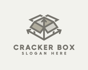 Delivery Box Arrow logo design