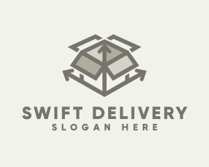 Delivery Box Arrow logo design