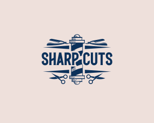 Barber Razor Grooming logo design