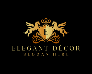 Elegant Royal Pegasus logo design