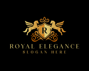 Elegant Royal Pegasus logo design