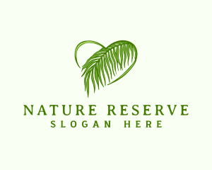 Heart Palm Nature logo design