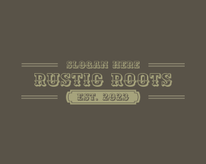 Western Cowboy Hipster logo design