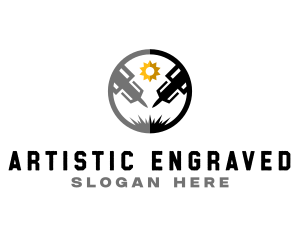 Engraving Machinery Tool logo design