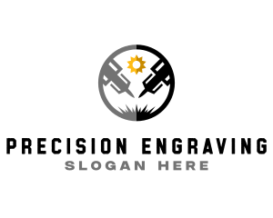 Engraving Machinery Tool logo design