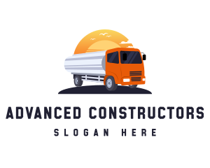 Industrial Transport Truck logo design