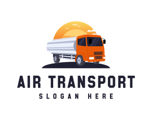 Industrial Transport Truck logo design