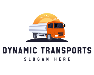 Industrial Transport Truck logo design