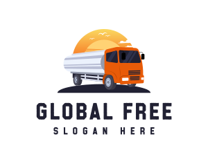 Industrial Transport Truck logo design