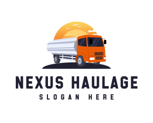 Industrial Transport Truck logo design