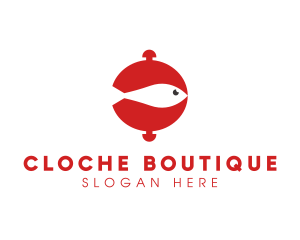 Seafood Fish Cloche logo design