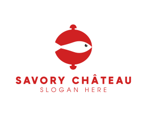 Seafood Fish Cloche logo design