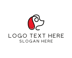 Minimalist Abstract Puppy Dog logo