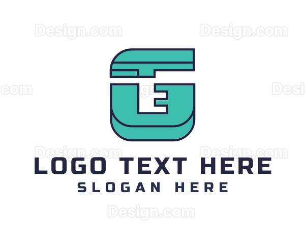 Geometric Teal G Logo