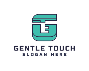 Geometric Teal G logo design