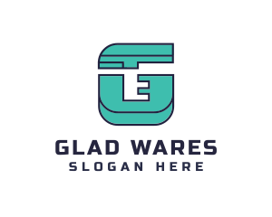 Geometric Teal G logo design