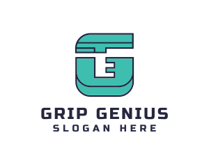 Geometric Teal G logo design