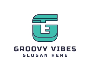 Geometric Teal G logo design