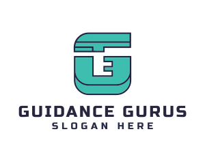 Geometric Teal G logo design