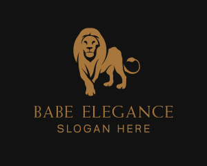 Elegant Gold Lion logo design