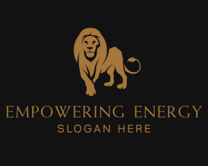 Elegant Gold Lion logo design