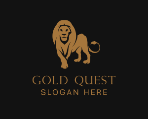 Elegant Gold Lion logo design