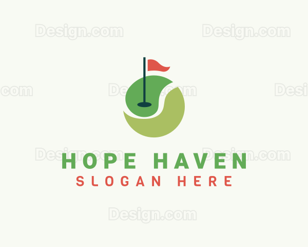 Sports Golf Ball Tournament Logo