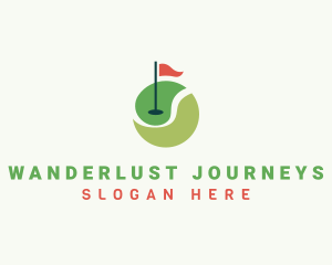 Sports Golf Ball Tournament Logo
