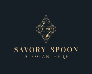 Fine Dining Restaurant Cutlery logo design