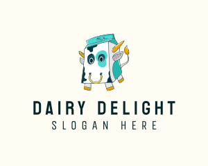 Milk Cow Dairy logo design