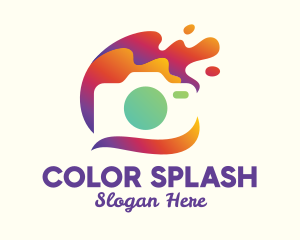 Gradient Paint Splatter Camera logo
