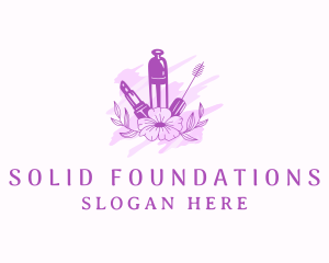 Purple Flower Makeup Logo