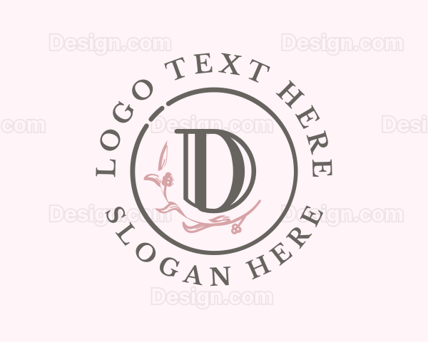 Floral Plant Letter D Logo