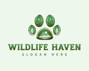 Paw Outdoor Wildlife logo design