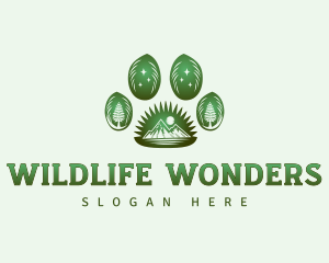 Paw Outdoor Wildlife logo design