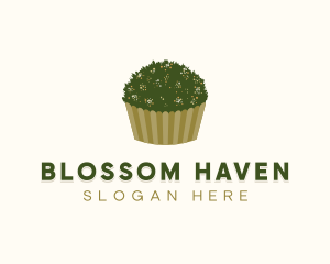 Grass Garden Cupcake Pastry logo design