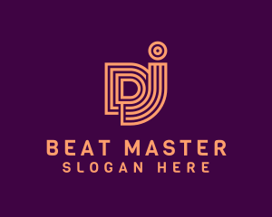 Music Letter DJ Monogram logo