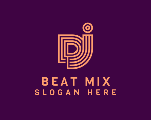 Music Letter DJ Monogram logo