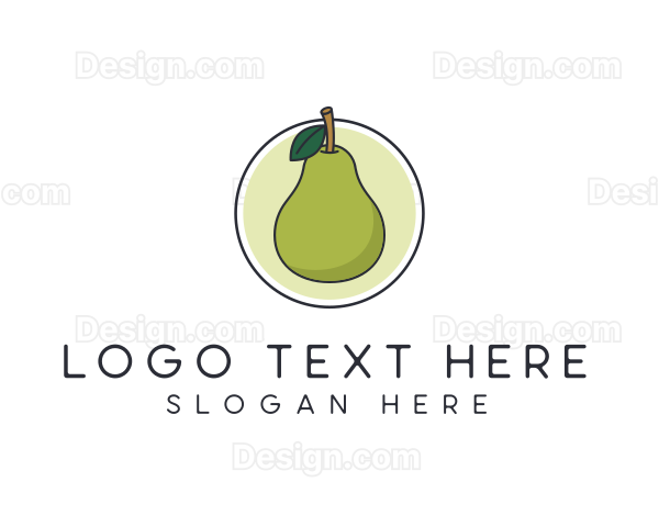 Juicy Pear Fruit Logo