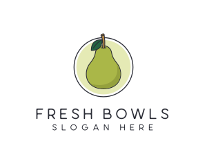 Juicy Pear Fruit logo design